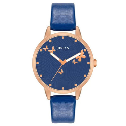 Chic Youthful Flutter Elegance Coordinated Stylish Crystal Timepiece