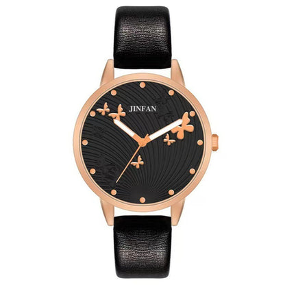 Chic Youthful Flutter Elegance Coordinated Stylish Crystal Timepiece