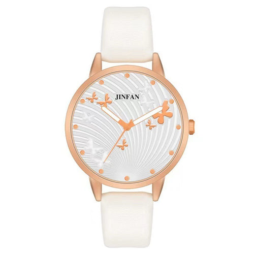 Chic Youthful Flutter Elegance Coordinated Stylish Crystal Timepiece