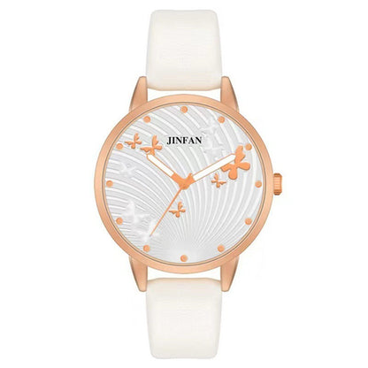 Chic Youthful Flutter Elegance Coordinated Stylish Crystal Timepiece