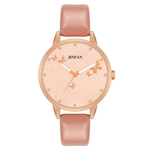 Chic Youthful Flutter Elegance Coordinated Stylish Crystal Timepiece