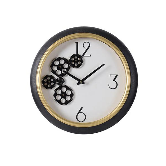 Black And White Gear Clock