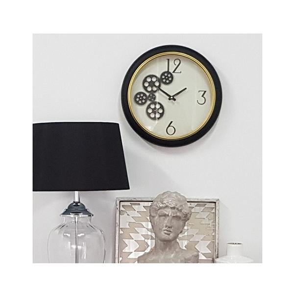 Black And White Gear Clock