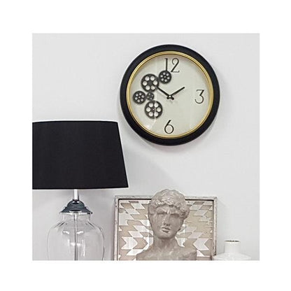 Black And White Gear Clock