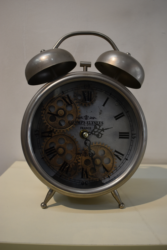 SILVER ALARM CLOCK